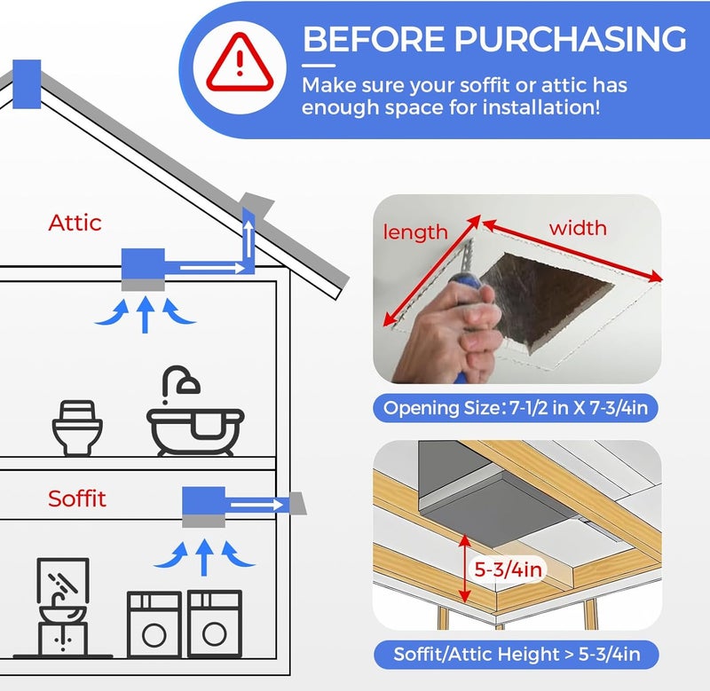 Akicon Bathroom Exhaust Fan with Light, 110CFM, 2.0 Sones for Ceiling, 1000lm Dimmable LED Light and 150lm Nightlight Dual Color Bathroom Vent Fan for Home, Round, Black - Image 4